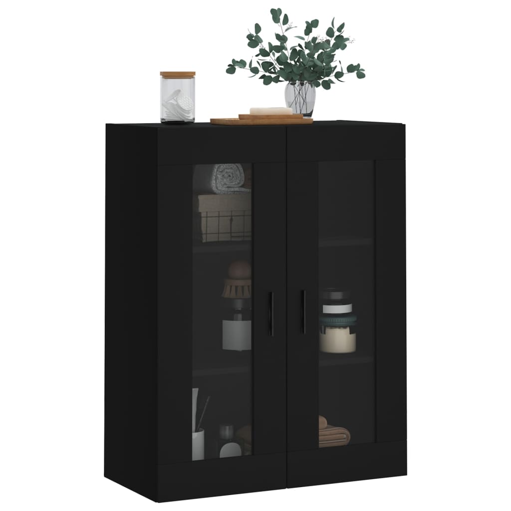 vidaXL Dulap cu montaj pe perete, negru, 69,5x34x90 cm vidaXL Dulap cu montaj pe perete, negru, 69,5x34x90 cm