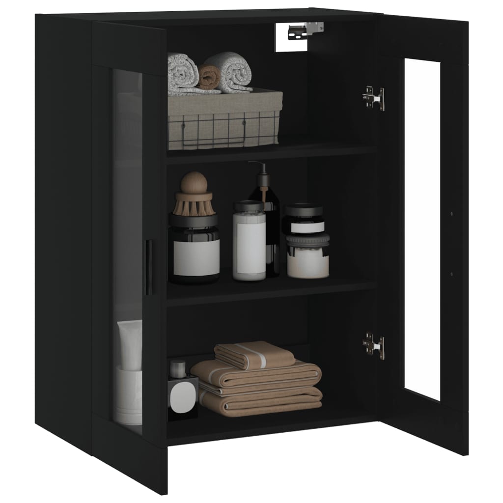 vidaXL Dulap cu montaj pe perete, negru, 69,5x34x90 cm vidaXL Dulap cu montaj pe perete, negru, 69,5x34x90 cm