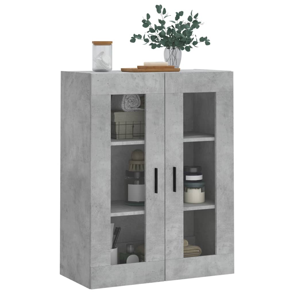 vidaXL Dulap cu montaj pe perete, gri beton, 69,5x34x90 cm