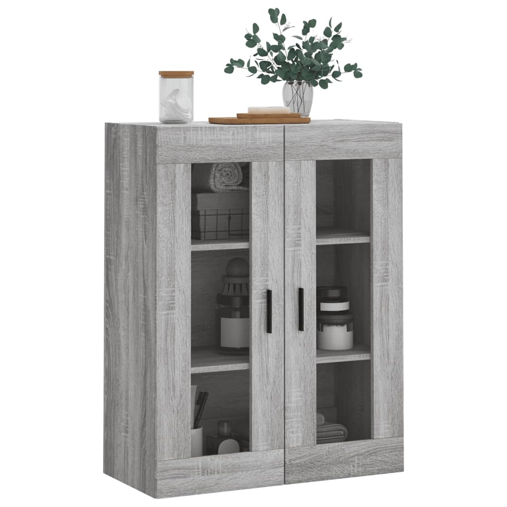 vidaXL Dulap montat pe perete, gri sonoma, 69,5x34x90 cm