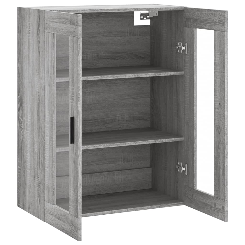 vidaXL Dulap montat pe perete, gri sonoma, 69,5x34x90 cm