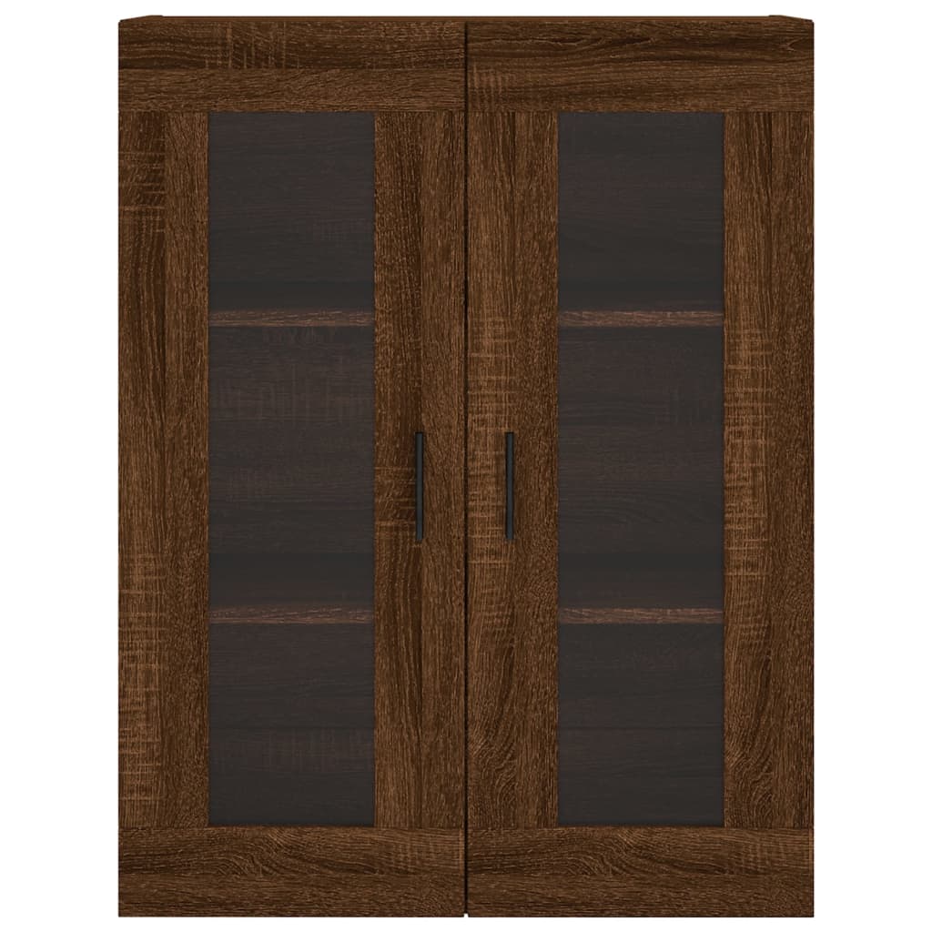 vidaXL Dulap montat pe perete, stejar maro, 69,5x34x90 cm