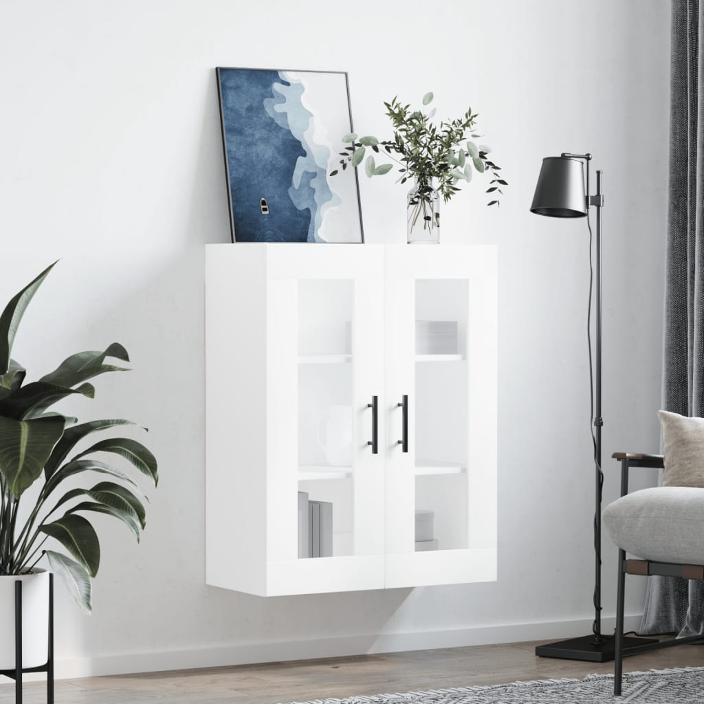 vidaXL Dulap cu montaj pe perete, alb, 69,5x34x90 cm