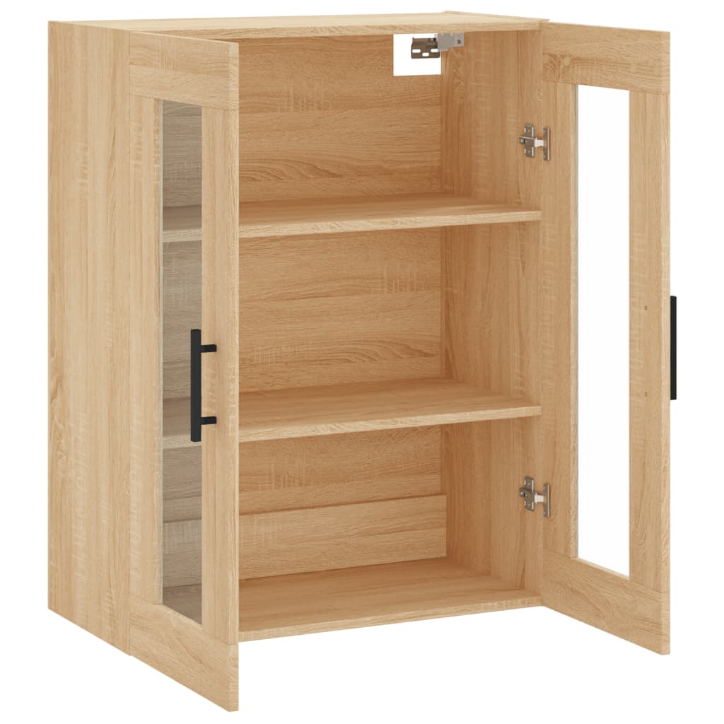 vidaXL Dulap TV montat pe perete, stejar sonoma, 69,5x34x90 cm