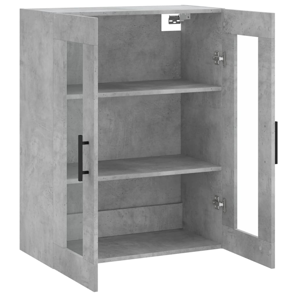 vidaXL Dulap cu montaj pe perete, gri beton, 69,5x34x90 cm vidaXL Dulap cu montaj pe perete, gri beton, 69,5x34x90 cm