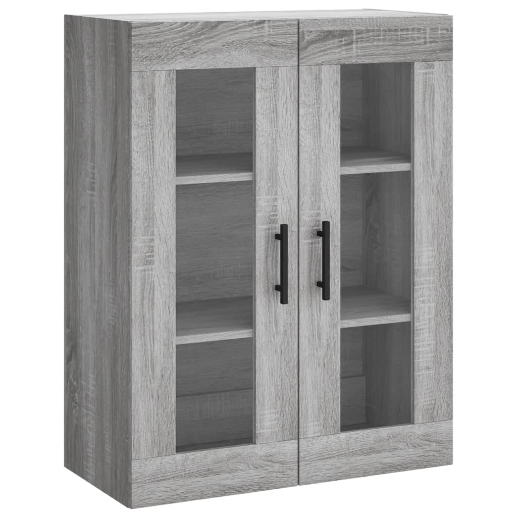 vidaXL Dulap montat pe perete, gri sonoma, 69,5x34x90 cm