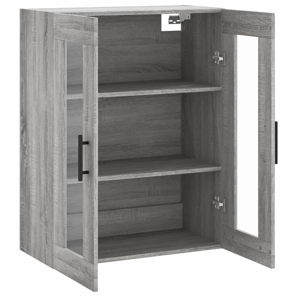 vidaXL Dulap montat pe perete, gri sonoma, 69,5x34x90 cm