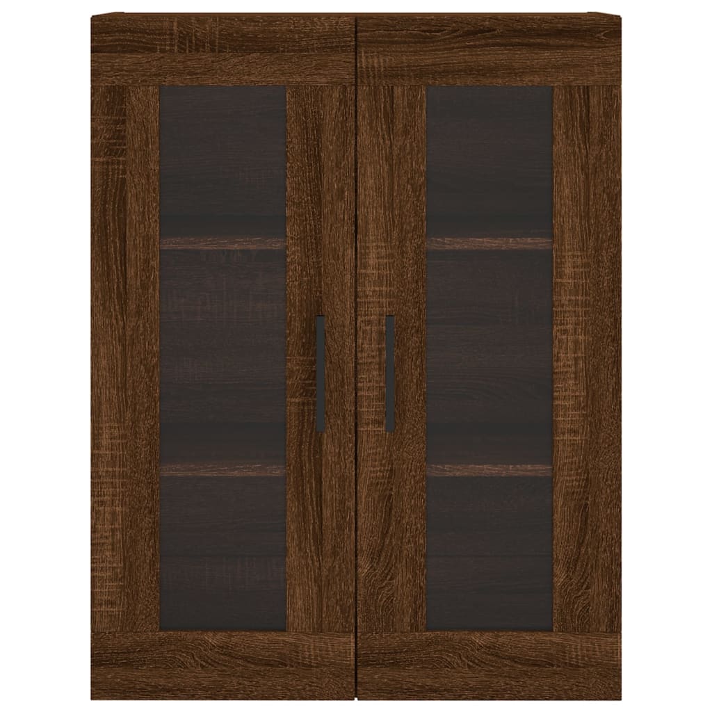 vidaXL Dulap montat pe perete, stejar maro, 69,5x34x90 cm