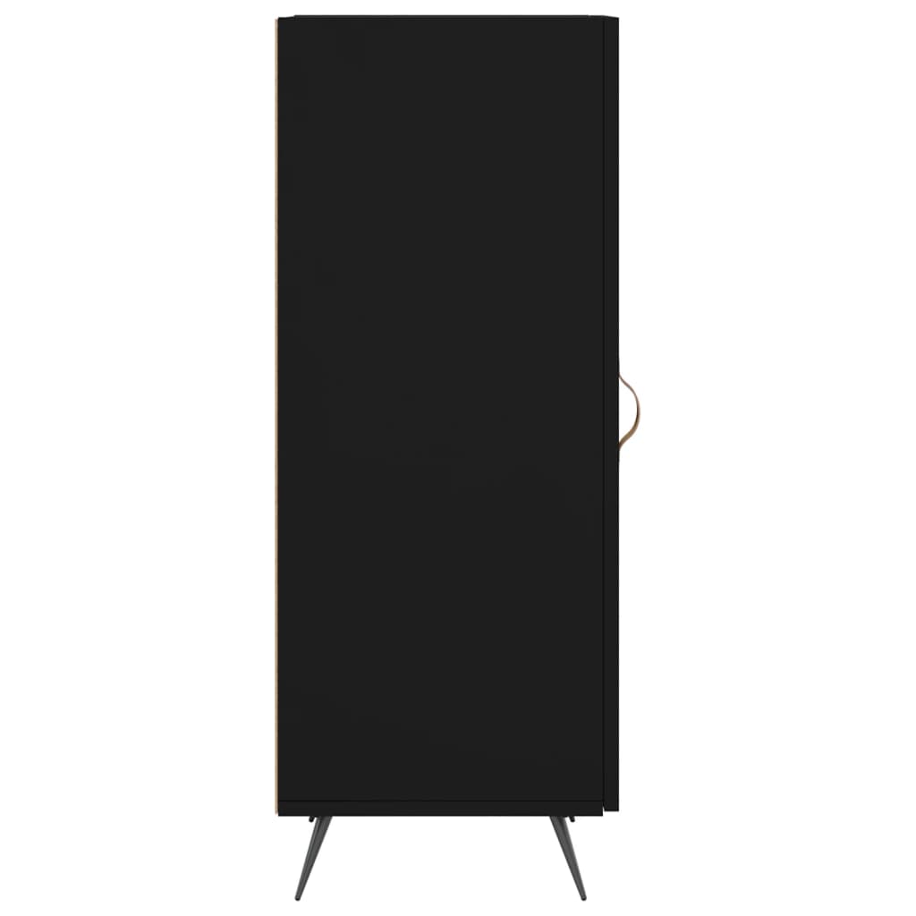 vidaXL Servantă, negru, 34,5x34x90 cm, lemn compozit
