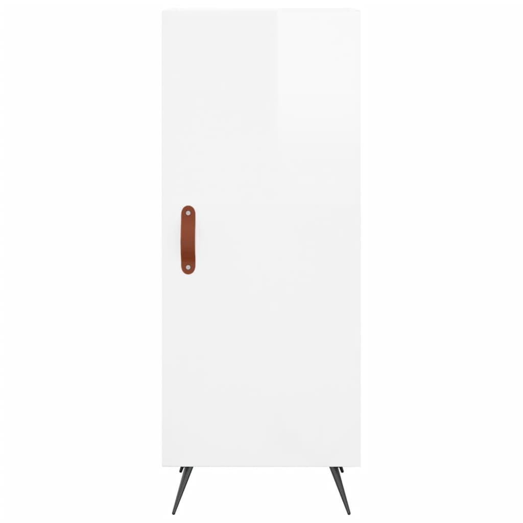 vidaXL Servantă, alb extralucios, 34,5x34x90 cm, lemn compozit vidaXL Servantă, alb extralucios, 34,5x34x90 cm, lemn compozit