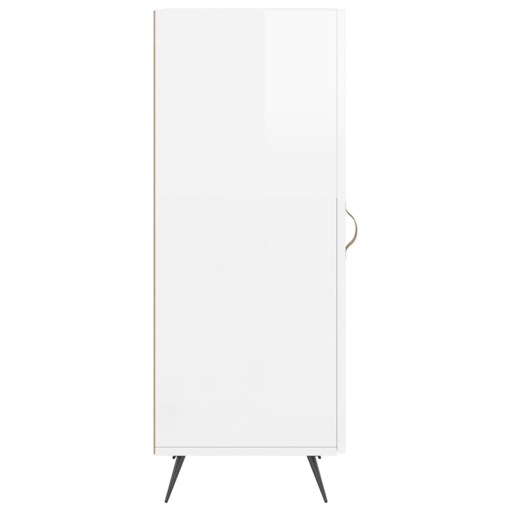 vidaXL Servantă, alb extralucios, 34,5x34x90 cm, lemn compozit vidaXL Servantă, alb extralucios, 34,5x34x90 cm, lemn compozit