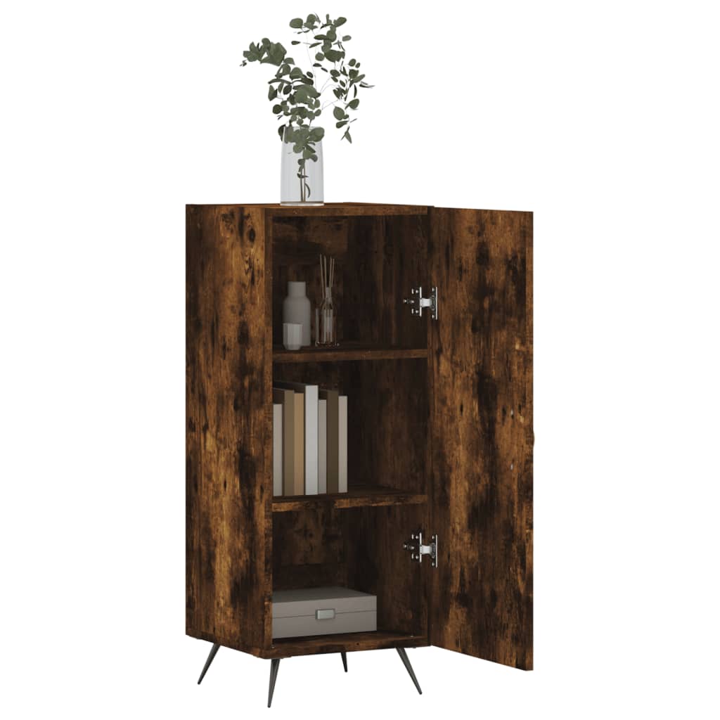 vidaXL Servantă, stejar fumuriu, 34,5x34x90 cm, lemn compozit vidaXL Servantă, stejar fumuriu, 34,5x34x90 cm, lemn compozit