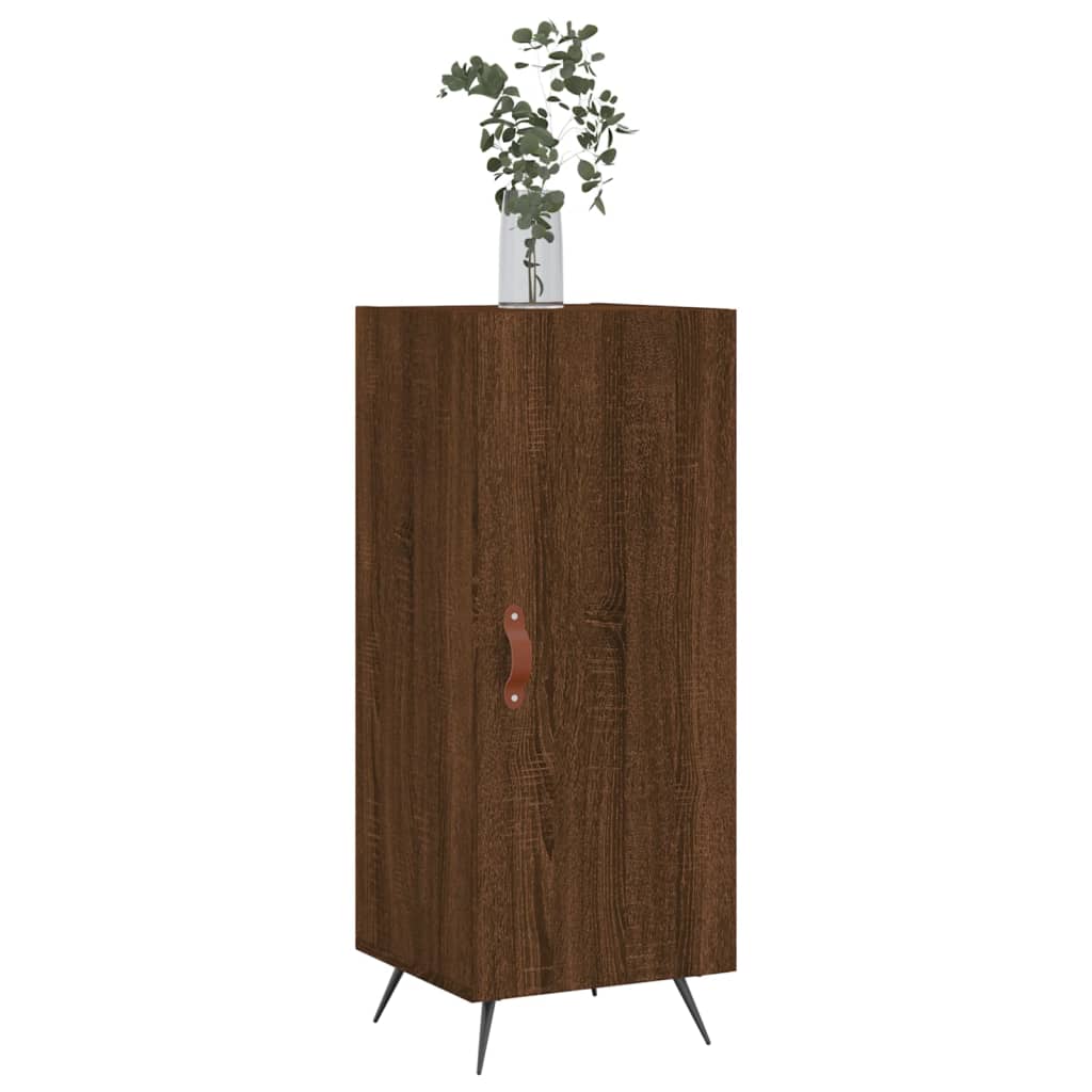 vidaXL Servantă, stejar maro, 34,5x34x90 cm, lemn compozit