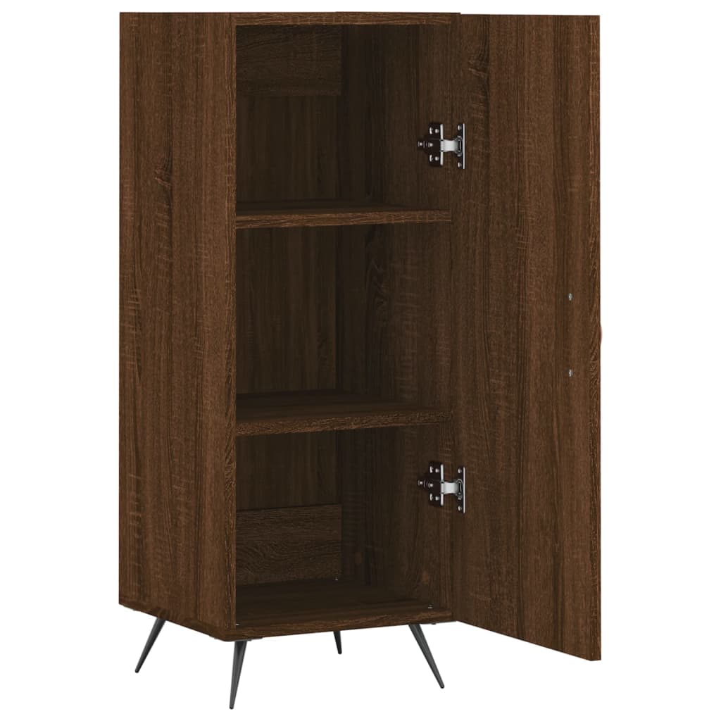 vidaXL Servantă, stejar maro, 34,5x34x90 cm, lemn compozit