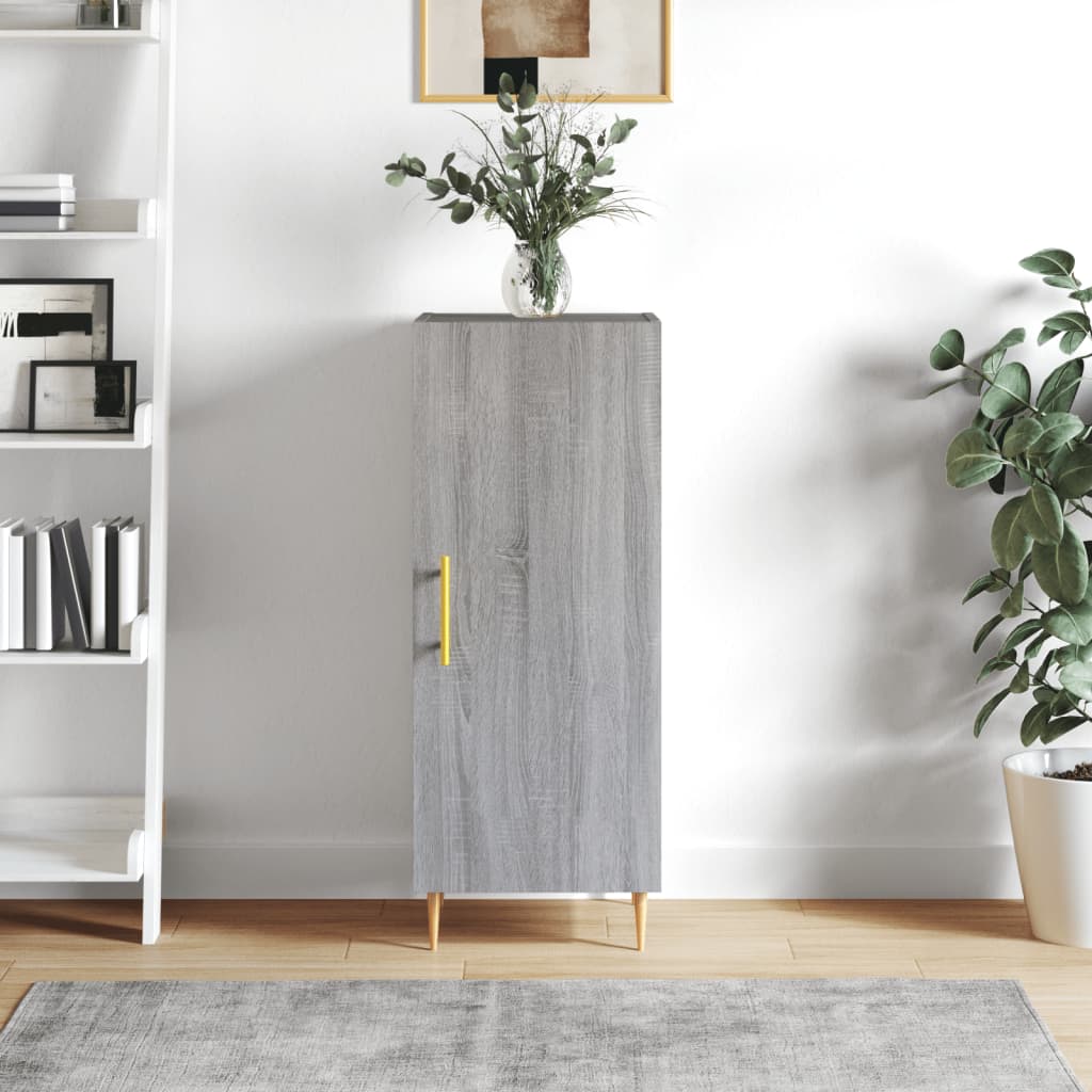 vidaXL Servantă, gri sonoma, 34,5x34x90 cm, lemn compozit vidaXL Servantă, gri sonoma, 34,5x34x90 cm, lemn compozit