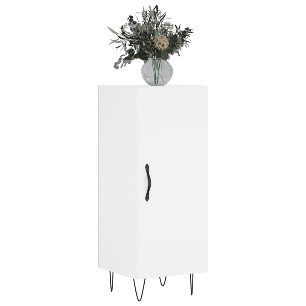 vidaXL Servantă, alb, 34,5x34x90 cm, lemn compozit vidaXL Servantă, alb, 34,5x34x90 cm, lemn compozit
