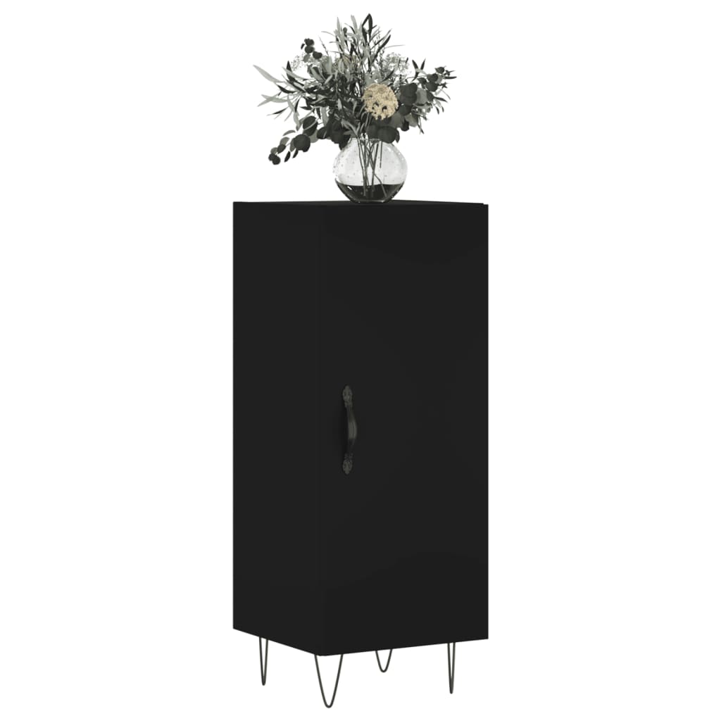 vidaXL Servantă, negru, 34,5x34x90 cm, lemn compozit vidaXL Servantă, negru, 34,5x34x90 cm, lemn compozit
