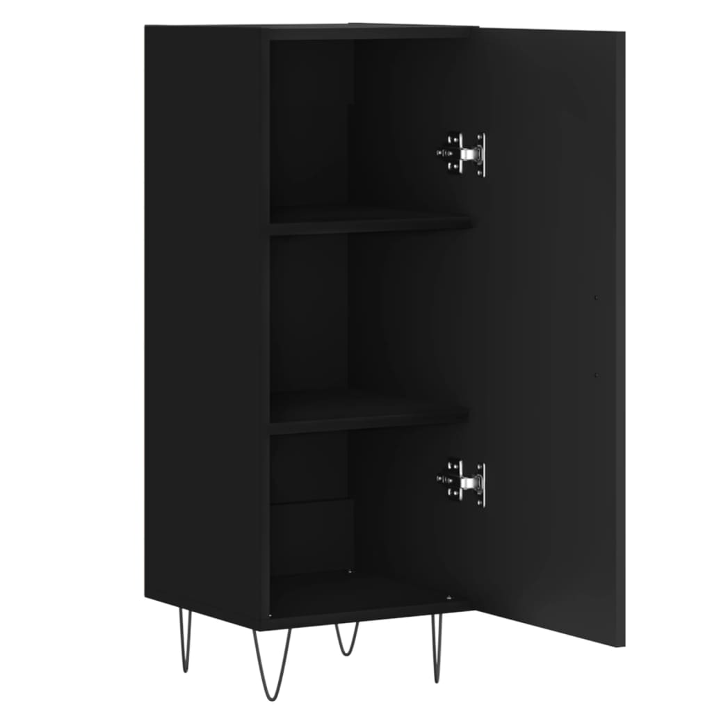 vidaXL Servantă, negru, 34,5x34x90 cm, lemn compozit vidaXL Servantă, negru, 34,5x34x90 cm, lemn compozit