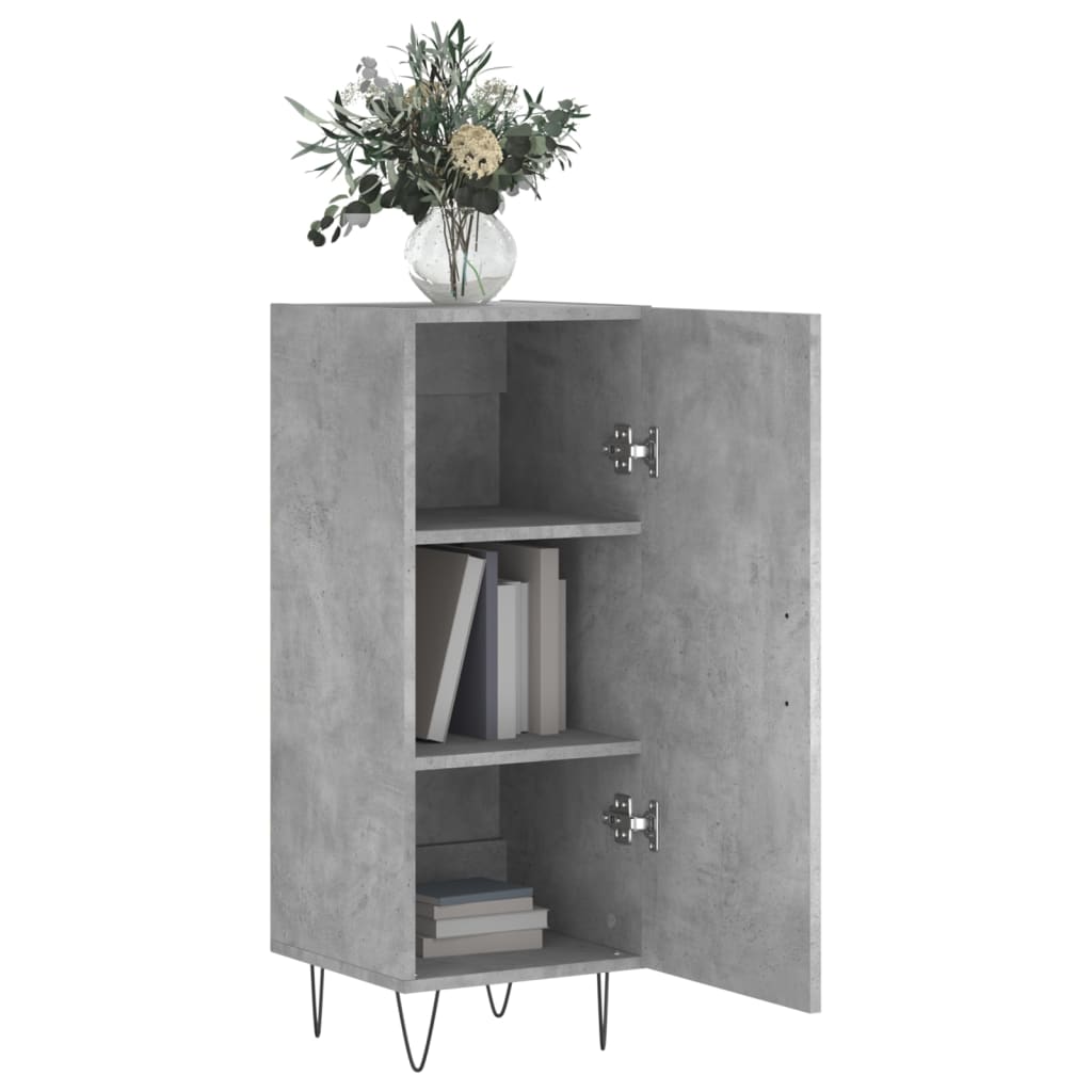 vidaXL Servantă, gri beton, 34,5x34x90 cm, lemn compozit vidaXL Servantă, gri beton, 34,5x34x90 cm, lemn compozit