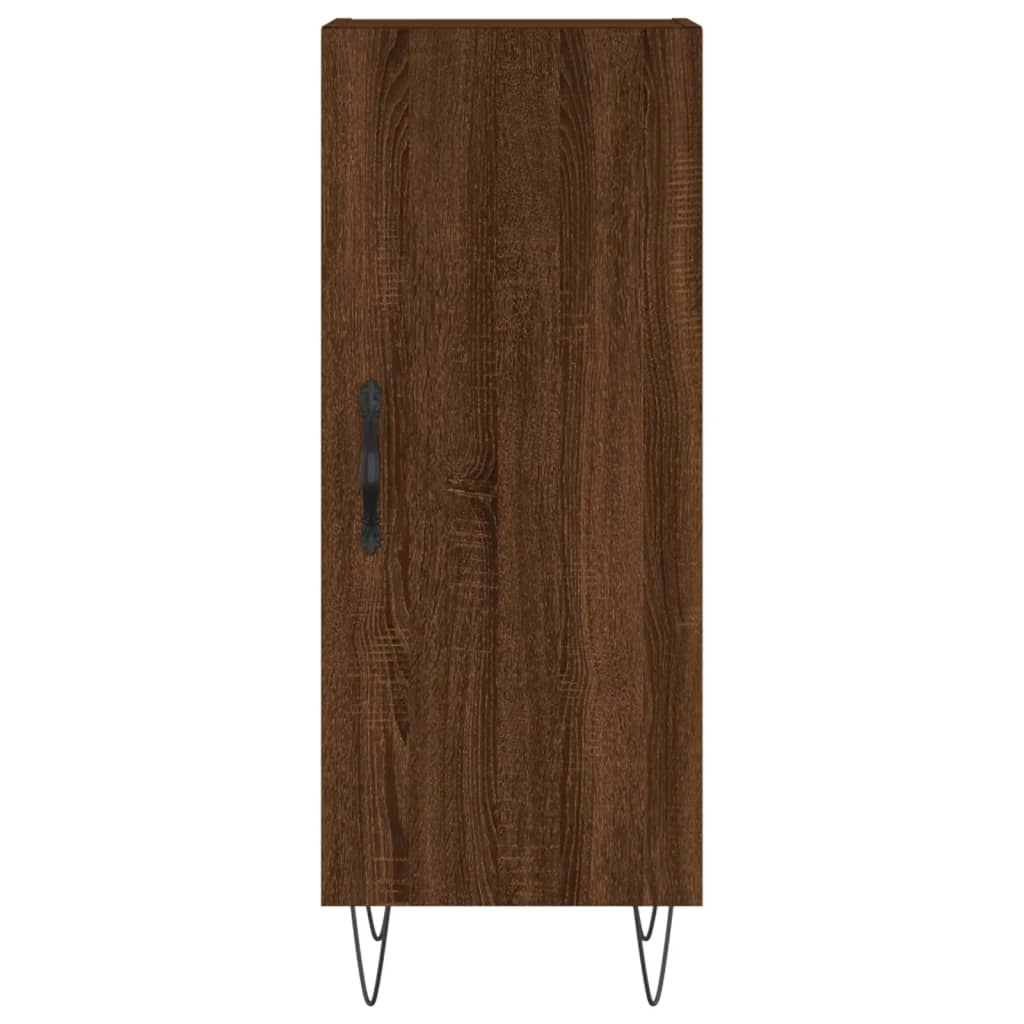 vidaXL Servantă, stejar maro, 34,5x34x90 cm, lemn compozit