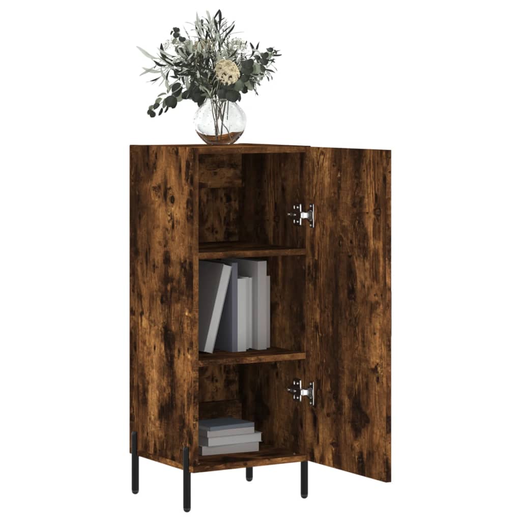 vidaXL Servantă, stejar fumuriu, 34,5x34x90 cm, lemn compozit vidaXL Servantă, stejar fumuriu, 34,5x34x90 cm, lemn compozit
