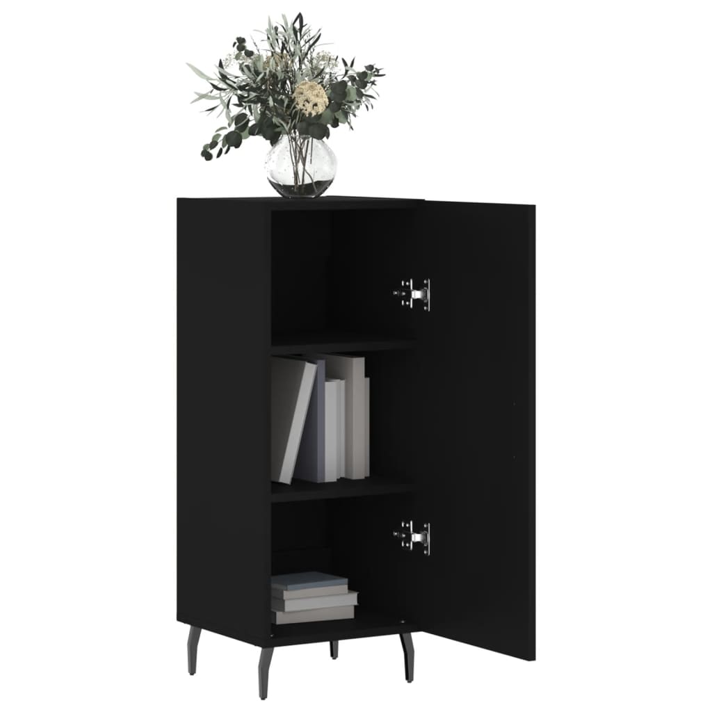 vidaXL Servantă, negru, 34,5x34x90 cm, lemn compozit vidaXL Servantă, negru, 34,5x34x90 cm, lemn compozit