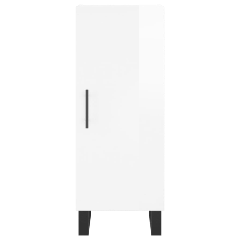 vidaXL Servantă, alb extralucios, 34,5x34x90 cm, lemn compozit vidaXL Servantă, alb extralucios, 34,5x34x90 cm, lemn compozit