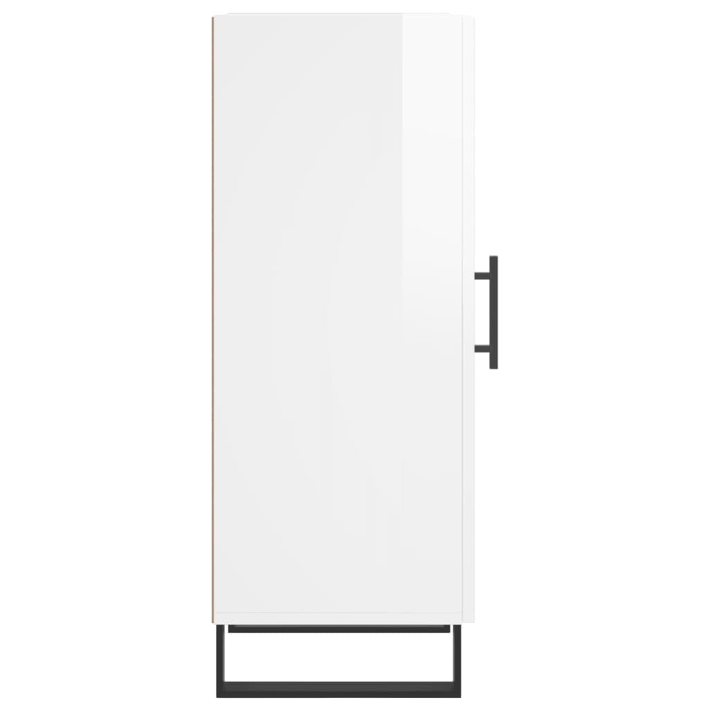 vidaXL Servantă, alb extralucios, 34,5x34x90 cm, lemn compozit vidaXL Servantă, alb extralucios, 34,5x34x90 cm, lemn compozit