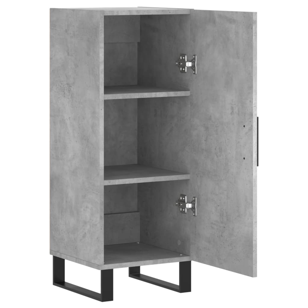 vidaXL Servantă, gri beton, 34,5x34x90 cm, lemn compozit