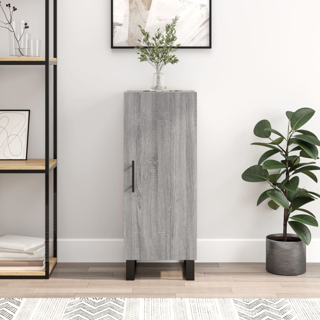 vidaXL Servantă, gri sonoma, 34,5x34x90 cm, lemn compozit vidaXL Servantă, gri sonoma, 34,5x34x90 cm, lemn compozit