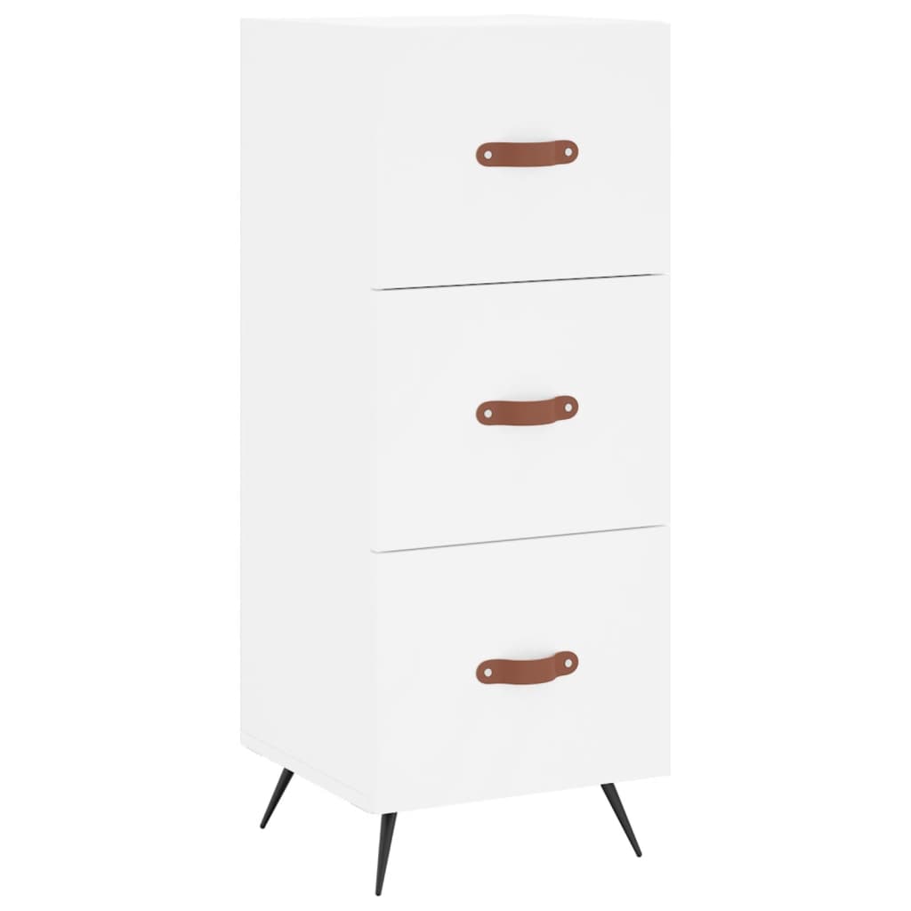 vidaXL Servantă, alb, 34,5x34x90 cm, lemn compozit vidaXL Servantă, alb, 34,5x34x90 cm, lemn compozit