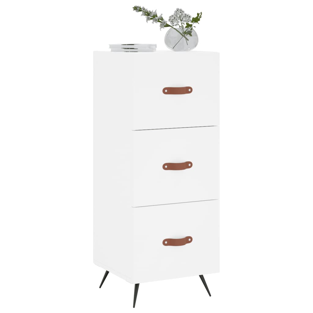 vidaXL Servantă, alb, 34,5x34x90 cm, lemn compozit vidaXL Servantă, alb, 34,5x34x90 cm, lemn compozit