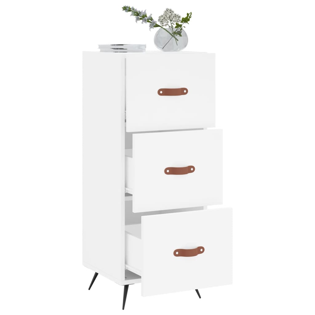 vidaXL Servantă, alb, 34,5x34x90 cm, lemn compozit vidaXL Servantă, alb, 34,5x34x90 cm, lemn compozit