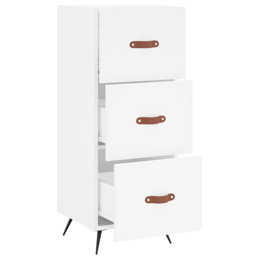 vidaXL Servantă, alb, 34,5x34x90 cm, lemn compozit vidaXL Servantă, alb, 34,5x34x90 cm, lemn compozit