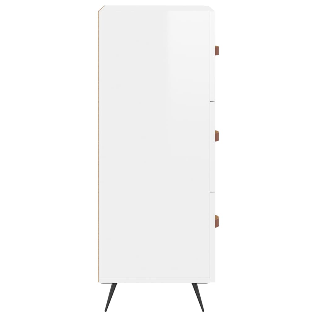 vidaXL Servantă, alb extralucios, 34,5x34x90 cm, lemn compozit vidaXL Servantă, alb extralucios, 34,5x34x90 cm, lemn compozit