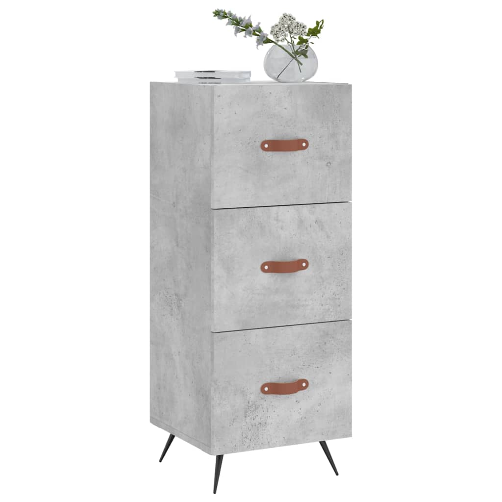 vidaXL Servantă, gri beton, 34,5x34x90 cm, lemn compozit vidaXL Servantă, gri beton, 34,5x34x90 cm, lemn compozit