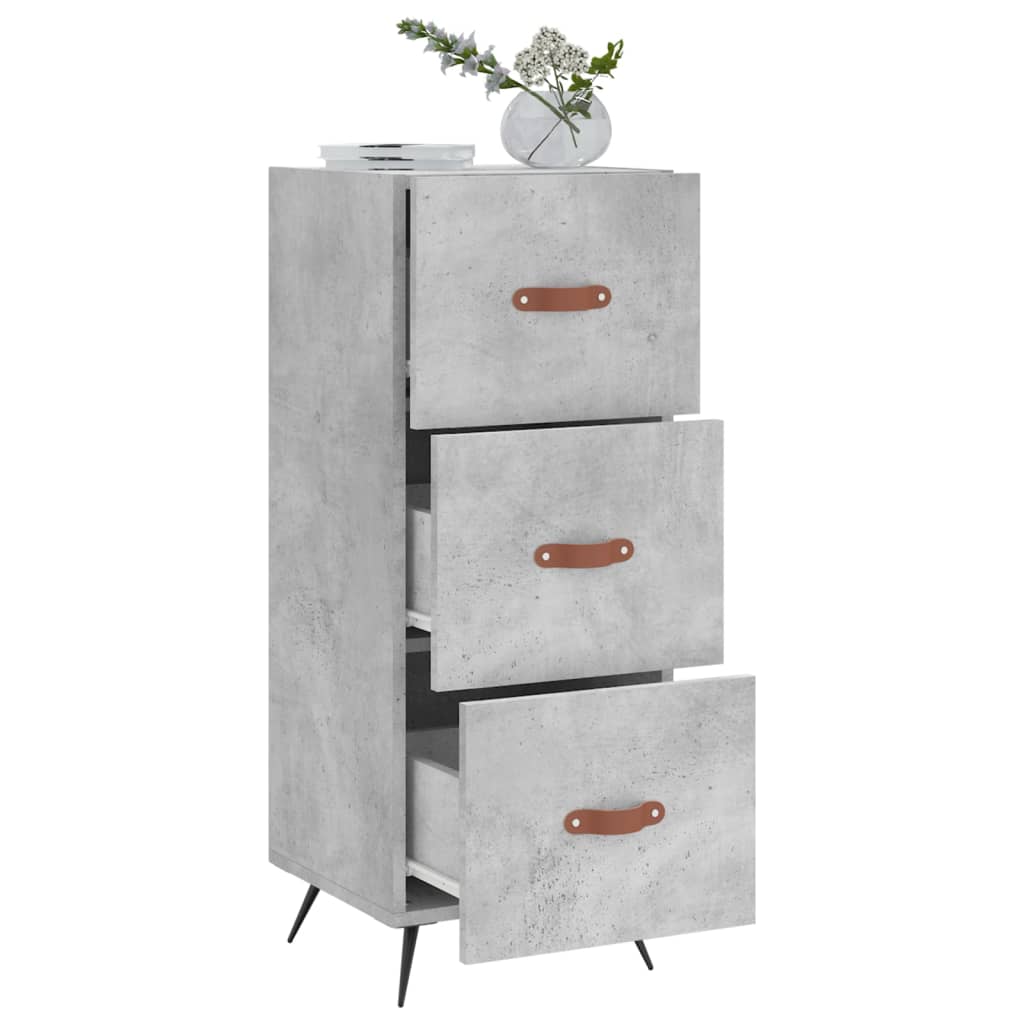 vidaXL Servantă, gri beton, 34,5x34x90 cm, lemn compozit vidaXL Servantă, gri beton, 34,5x34x90 cm, lemn compozit