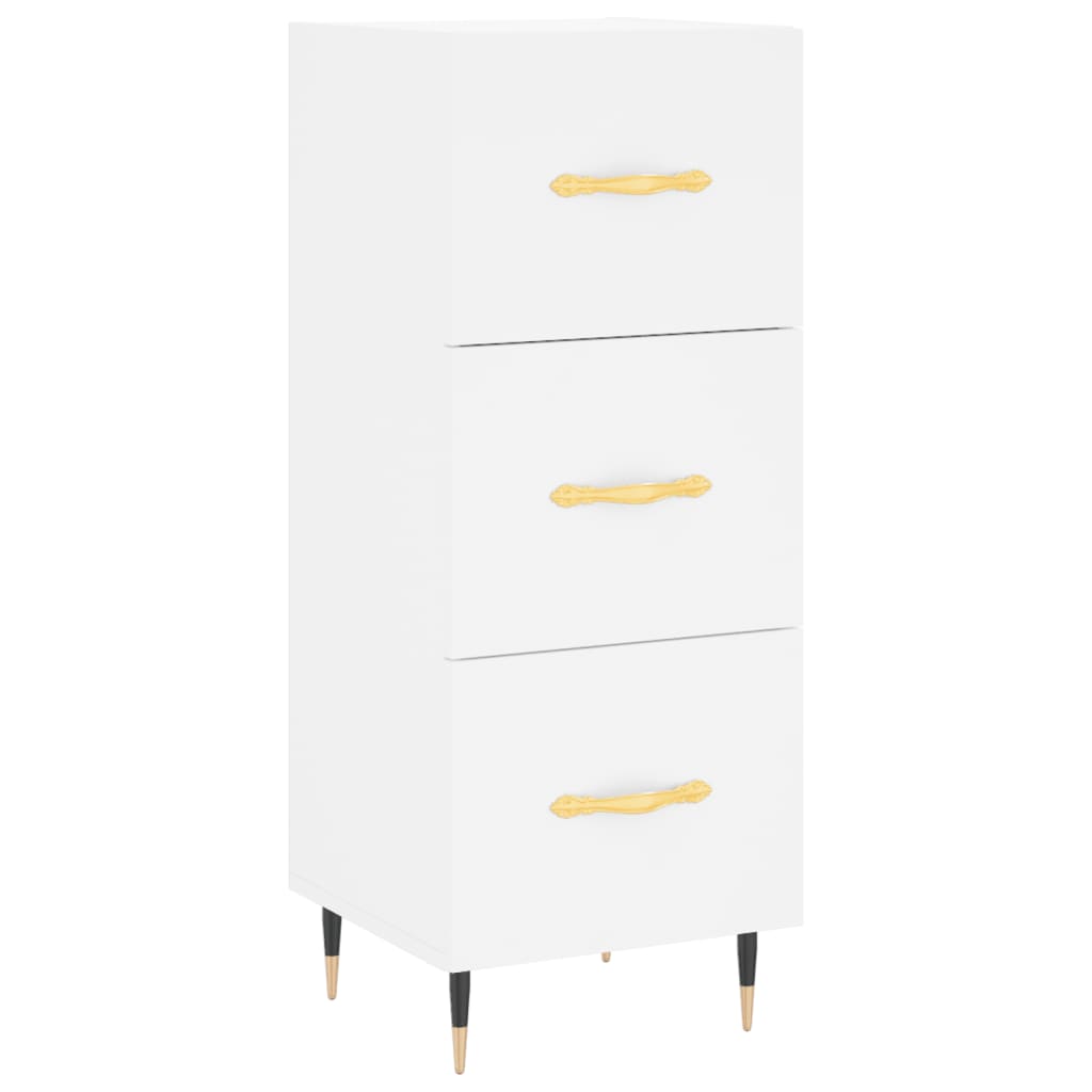 vidaXL Servantă, alb, 34,5x34x90 cm, lemn compozit vidaXL Servantă, alb, 34,5x34x90 cm, lemn compozit