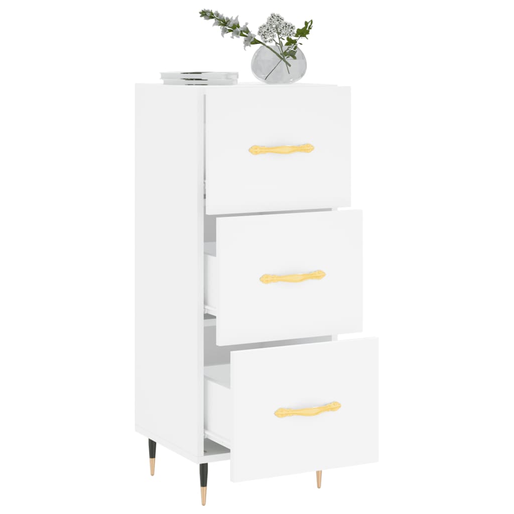 vidaXL Servantă, alb, 34,5x34x90 cm, lemn compozit vidaXL Servantă, alb, 34,5x34x90 cm, lemn compozit