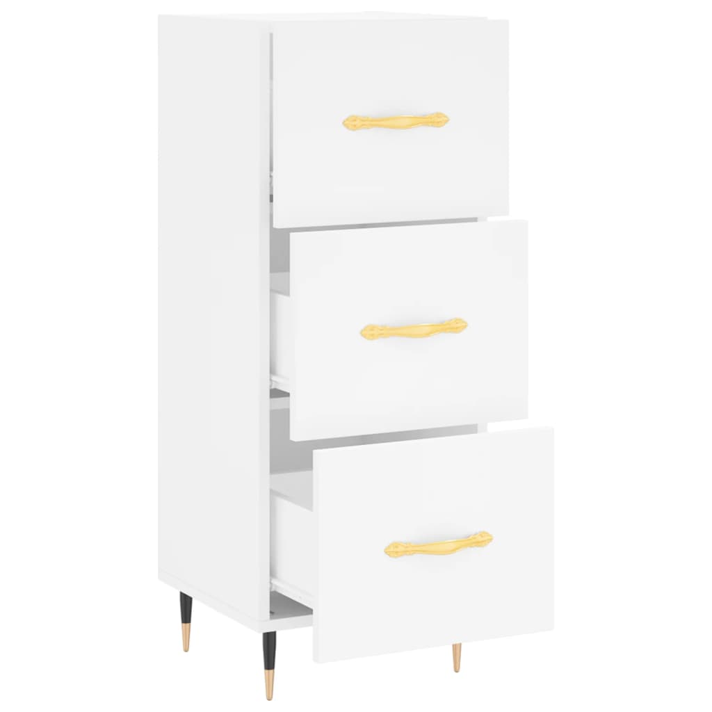 vidaXL Servantă, alb, 34,5x34x90 cm, lemn compozit vidaXL Servantă, alb, 34,5x34x90 cm, lemn compozit