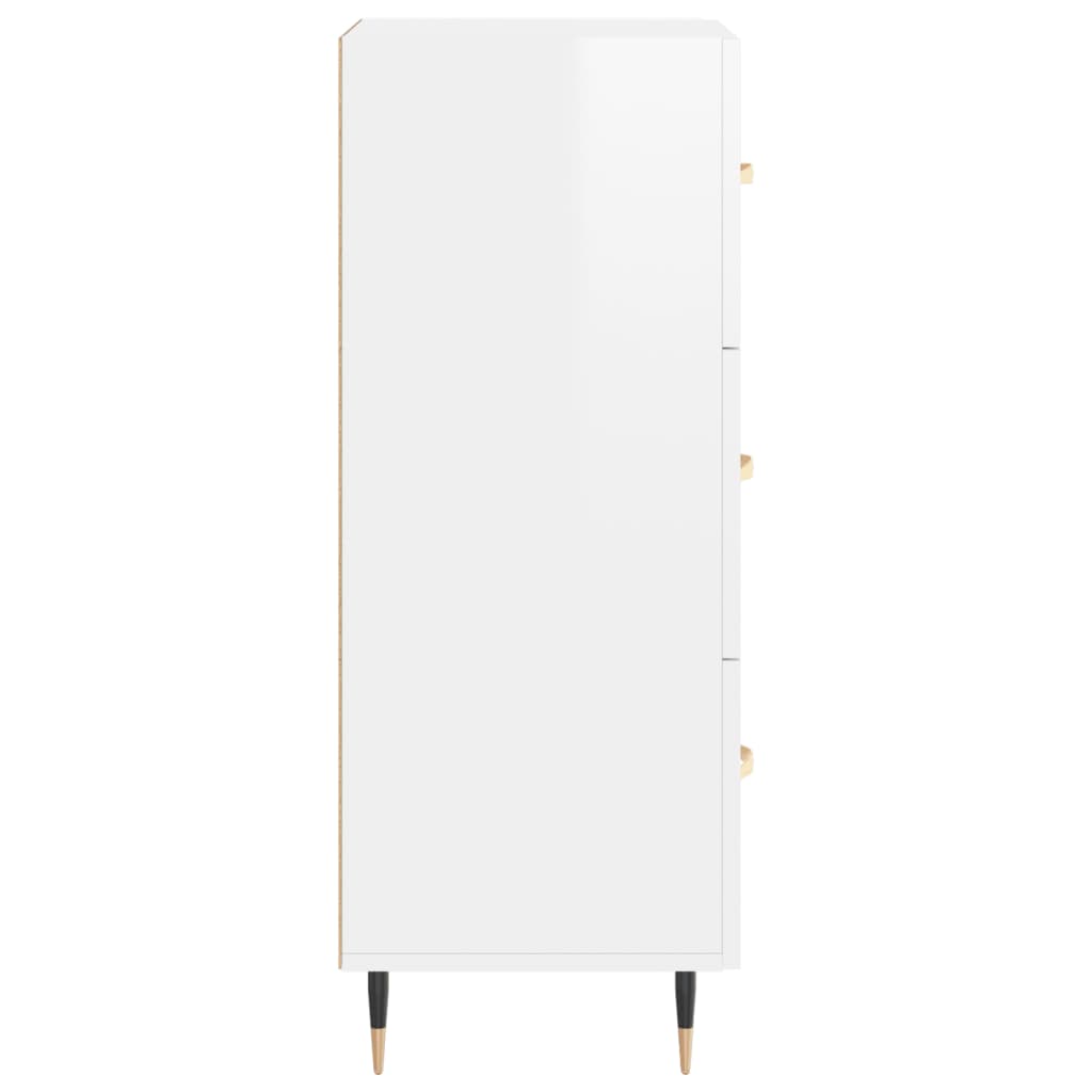 vidaXL Servantă, alb extralucios, 34,5x34x90 cm, lemn compozit vidaXL Servantă, alb extralucios, 34,5x34x90 cm, lemn compozit