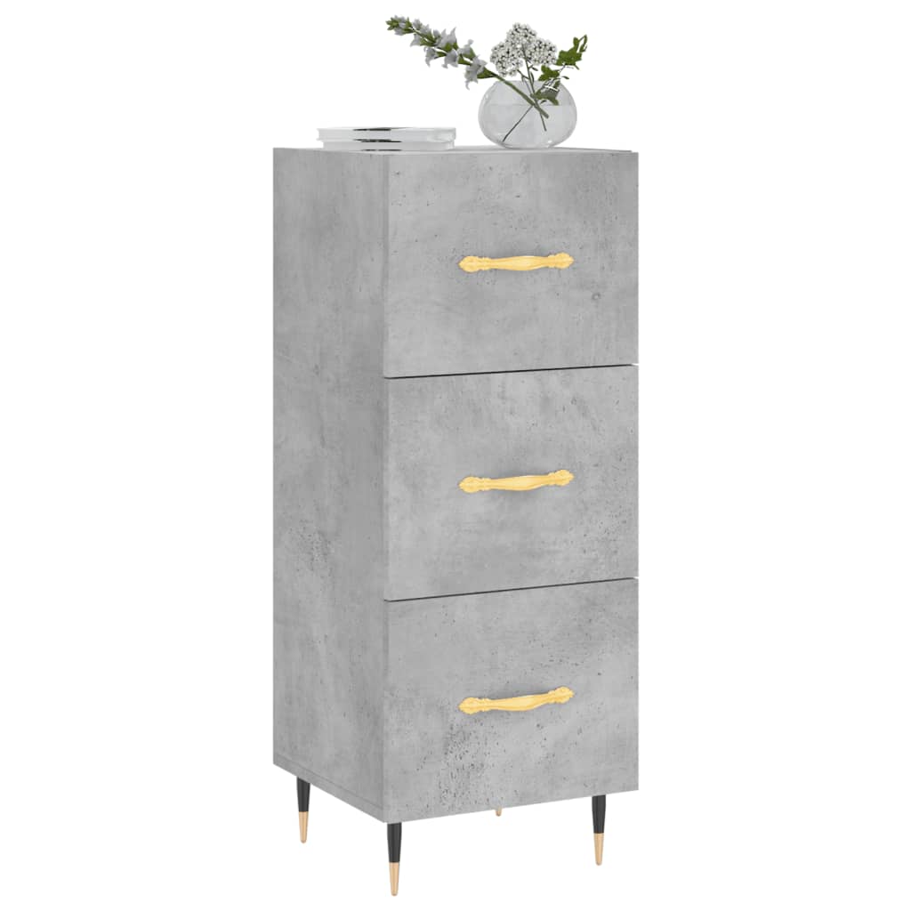 vidaXL Servantă, gri beton, 34,5x34x90 cm, lemn compozit vidaXL Servantă, gri beton, 34,5x34x90 cm, lemn compozit