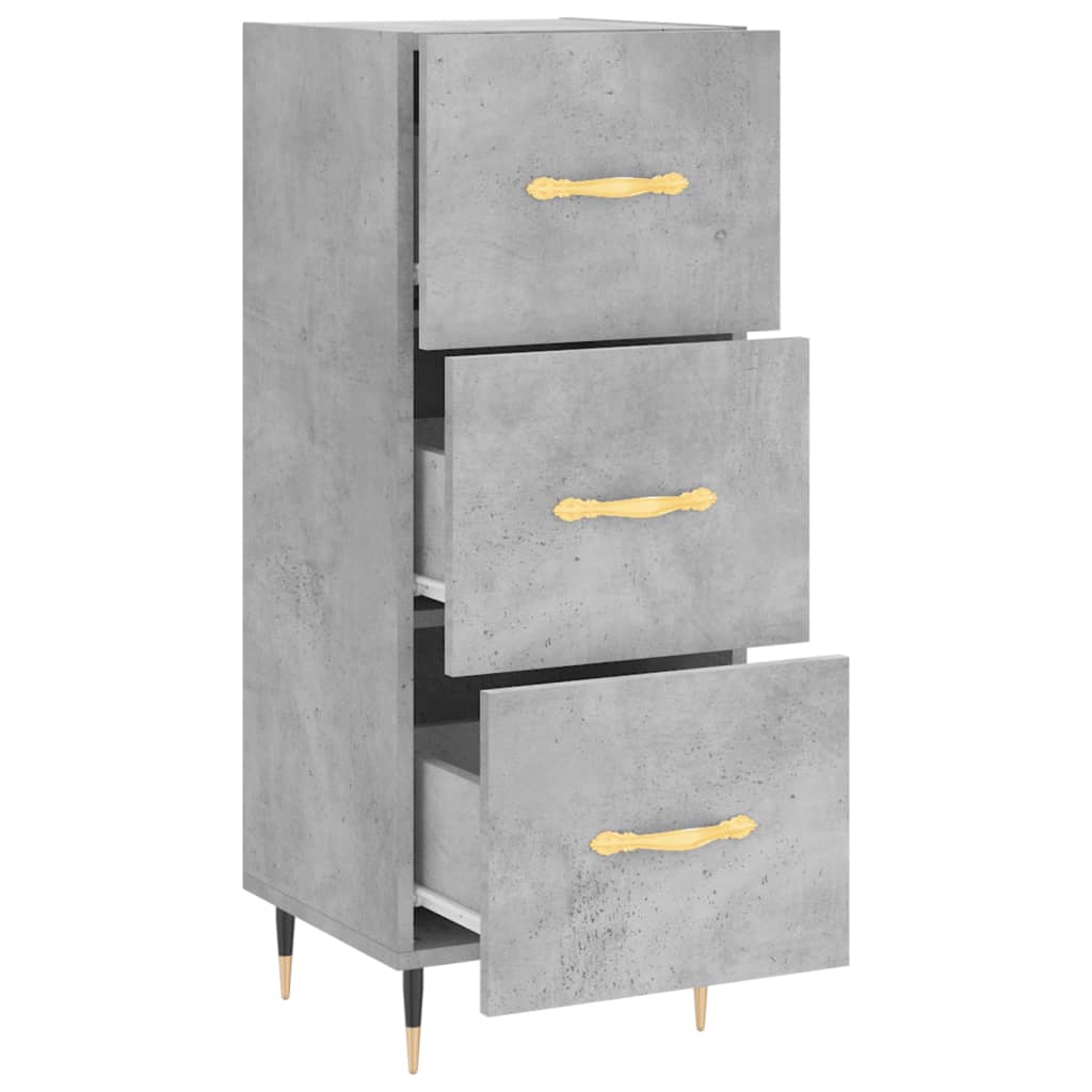 vidaXL Servantă, gri beton, 34,5x34x90 cm, lemn compozit vidaXL Servantă, gri beton, 34,5x34x90 cm, lemn compozit
