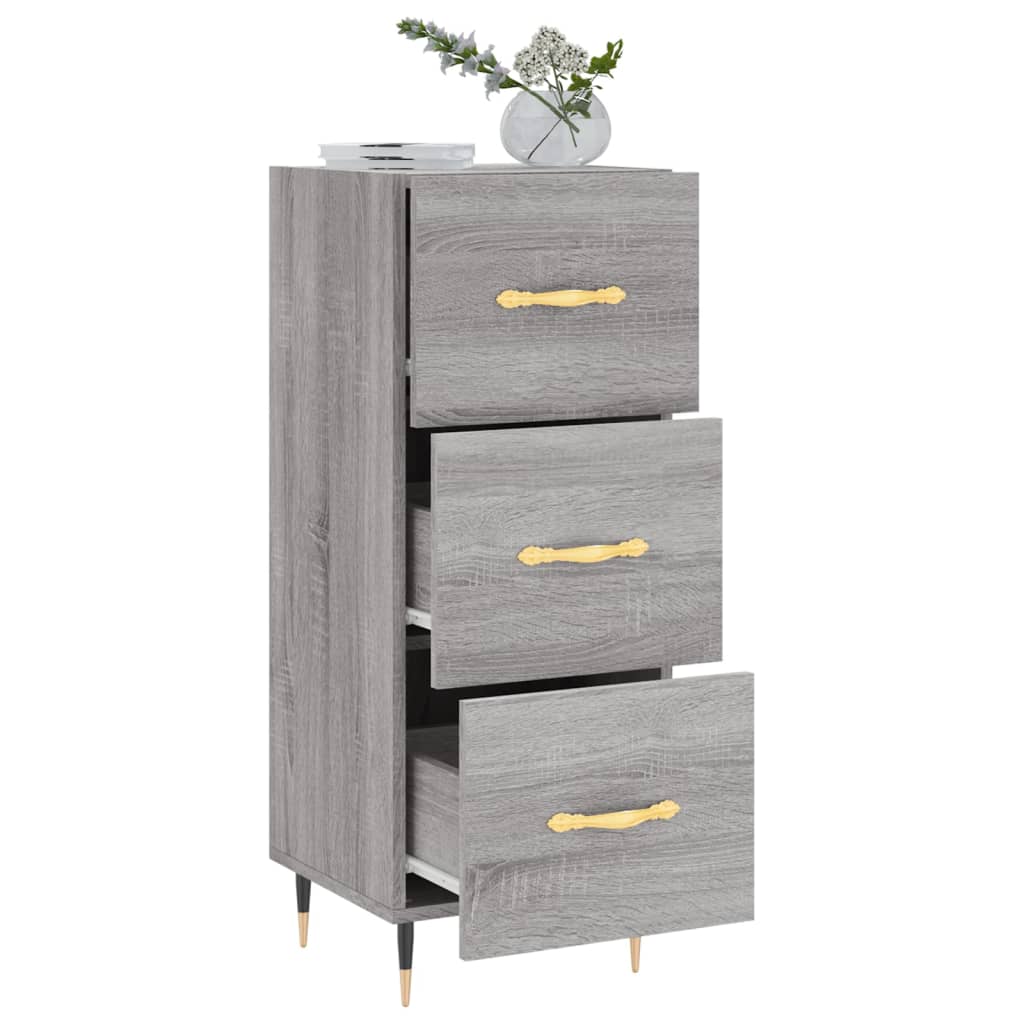 vidaXL Servantă, gri sonoma, 34,5x34x90 cm, lemn compozit vidaXL Servantă, gri sonoma, 34,5x34x90 cm, lemn compozit