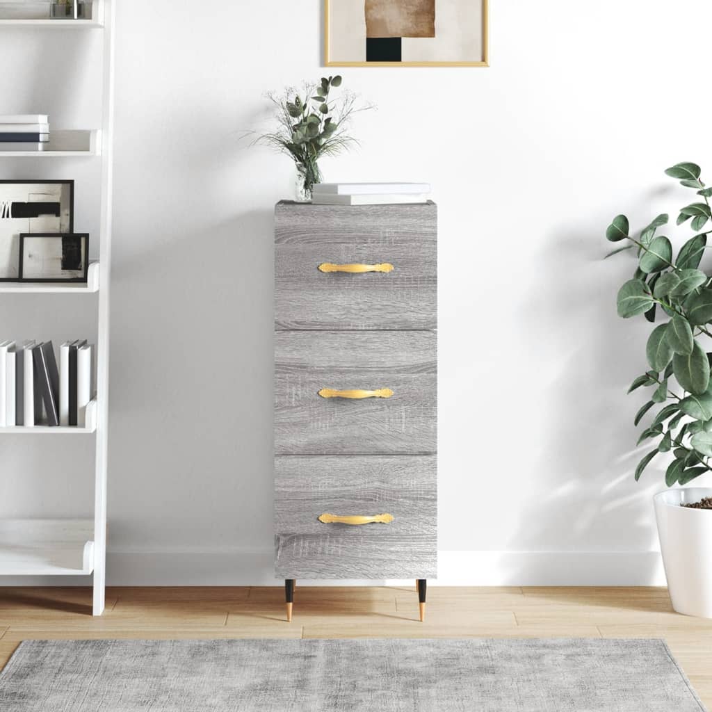 vidaXL Servantă, gri sonoma, 34,5x34x90 cm, lemn compozit vidaXL Servantă, gri sonoma, 34,5x34x90 cm, lemn compozit