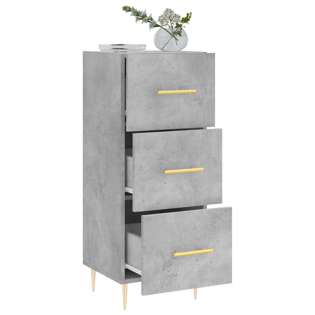 vidaXL Servantă, gri beton, 34,5x34x90 cm, lemn compozit vidaXL Servantă, gri beton, 34,5x34x90 cm, lemn compozit
