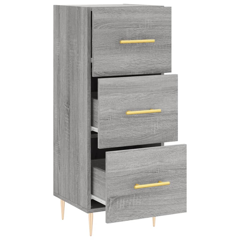 vidaXL Servantă, gri sonoma, 34,5x34x90 cm, lemn compozit vidaXL Servantă, gri sonoma, 34,5x34x90 cm, lemn compozit