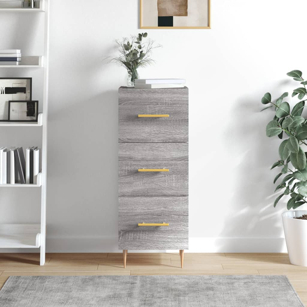 vidaXL Servantă, gri sonoma, 34,5x34x90 cm, lemn compozit vidaXL Servantă, gri sonoma, 34,5x34x90 cm, lemn compozit