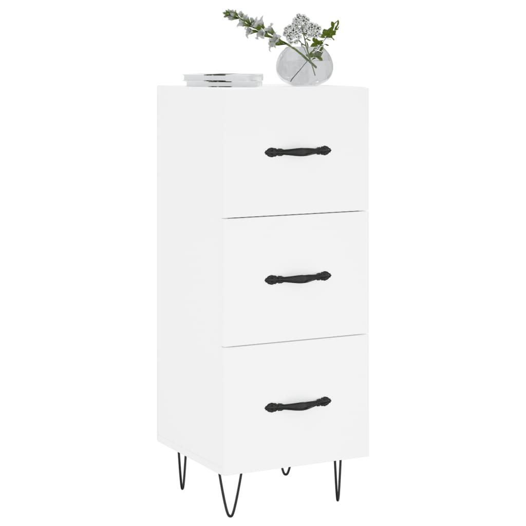 vidaXL Servantă, alb, 34,5x34x90 cm, lemn compozit vidaXL Servantă, alb, 34,5x34x90 cm, lemn compozit
