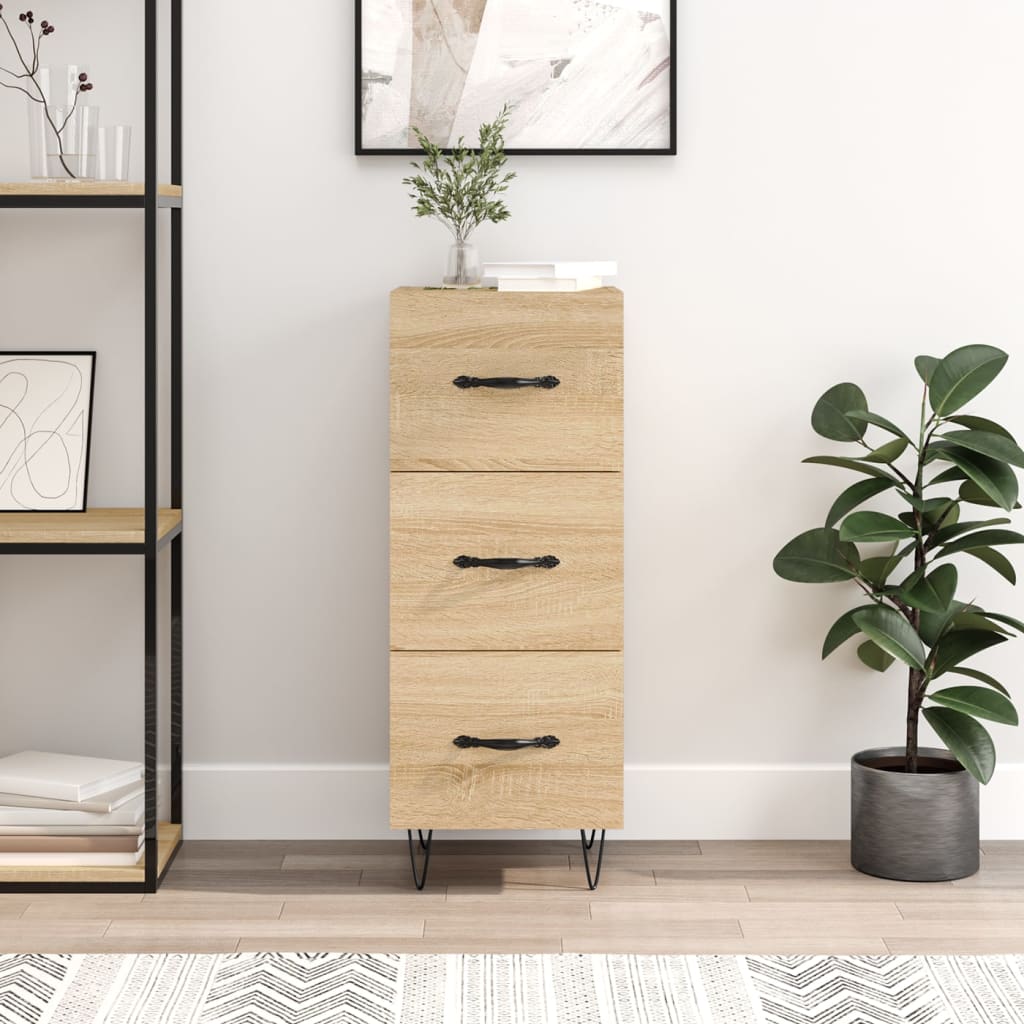 vidaXL Servantă, stejar sonoma, 34,5x34x90 cm, lemn compozit vidaXL Servantă, stejar sonoma, 34,5x34x90 cm, lemn compozit